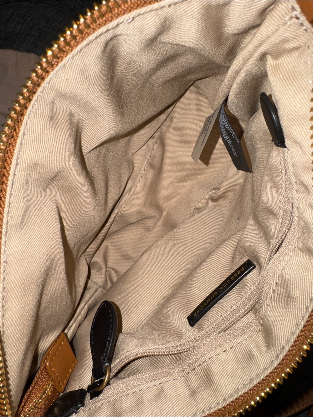 Rebecca Minkoff Bag Edie Tan Quilted Leather Convertible Crossbody Shoulder Bag - Picture 11 of 17